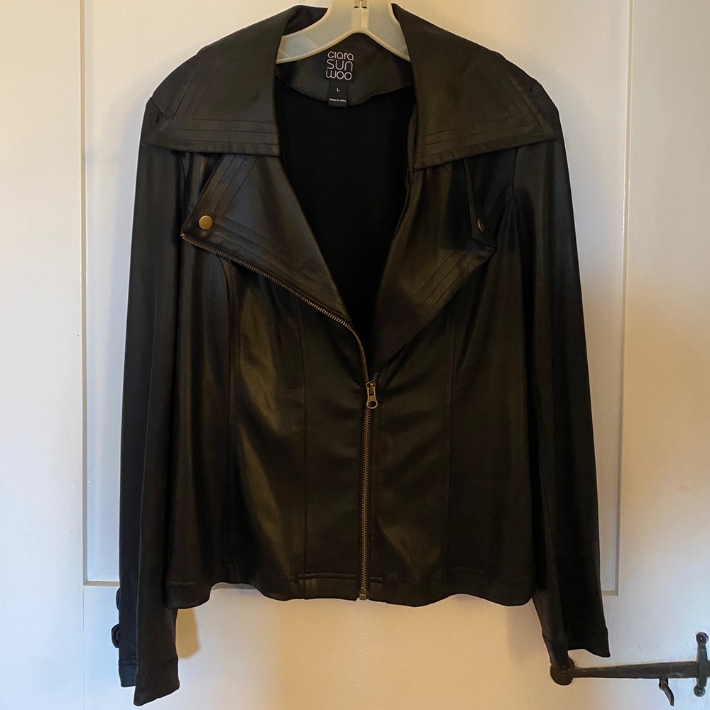 Clara Sun Woo Pleather Jacket Large